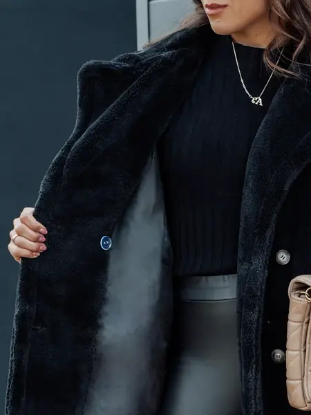 Dámsky zimný kabát LUXERII čierny