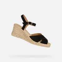 Black women's sandals Geox Gelsa Low - Women's