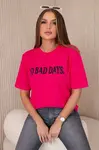 No Bad Days fuchsia cotton blouse