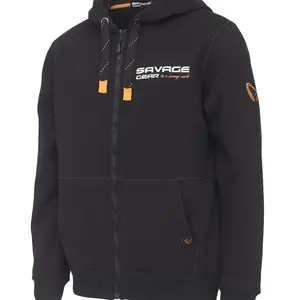 Savage gear mikina urban zip hoodie black ink - l