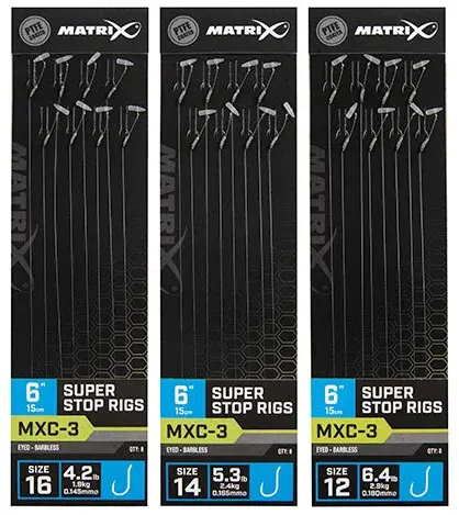 Matrix návazec mxc-3 6” super stop rigs - velikost háčku 12 nosnost 2,9 kg