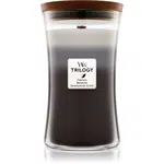 Woodwick Trilogy Warm Woods vonná svíčka s dřevěným knotem 609,5 g