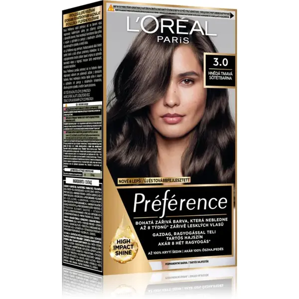 L’Oréal Paris Préférence barva na vlasy odstín 3.0 Dark Brown 1 ks