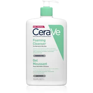 CeraVe Cleansers Foaming Cleanser čisticí pěnivý gel pro normální až mastnou pleť 1000 ml