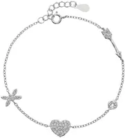 Evolution Group - Pavona Zamilovaný stříbrný náramek s přívěsky 13017.1