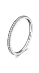 Rosato Minimalistický stříbrný prsten se zirkony Allegra RZA029 57 mm