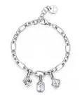 Brosway Třpytivý ocelový náramek s přívěsky Symphonia BYM191