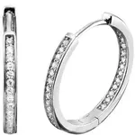 Engelsrufer Stříbrné náušnice kruhy Lisa se zirkony ERE-LISA-ZI-CR