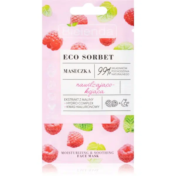 Bielenda Eco Sorbet Raspberry zklidňující maska 1 ks