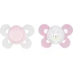 Chicco Physio Comfort 2-6 m dudlík Girl-Dots/Rabbit 2 ks