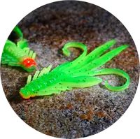Redbass gumová nástraha nymfa fluo/green rh uv - xl 130 mm