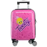 LOONEY TUNES RAIL KIDS Dětský skořepinový kufr s pojezdem, růžová, velikost