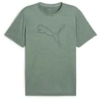 Puma M TAD ESSENTIAL HEATHER CAT TEE Pánské triko, tmavě zelená, velikost
