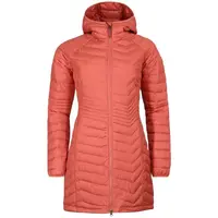 Columbia POWDER LITE MID JACKET Dámská dlouhá zimní bunda, lososová, velikost
