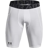 Under Armour HEATGEAR ARMOUR LONG SHORTS Pánské kompresní kraťasy, bílá, velikost M