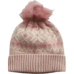 GAP FAIRISLE Dívčí čepice, růžová, velikost