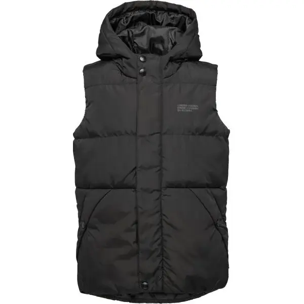 Lewro THORLEY Dětská prošívaná vesta, černá, velikost 152-158
