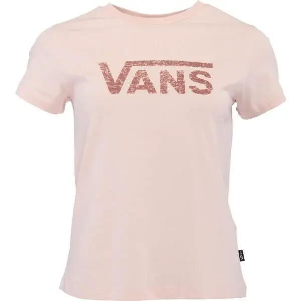 Vans WM DROP V SS CREW-B Dámské tričko, lososová, velikost