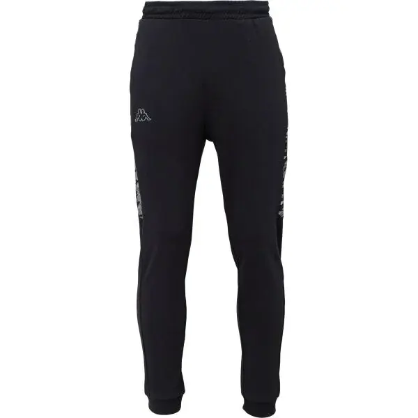 Kappa LOGO DERECK Pánské tepláky, černá, velikost