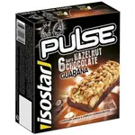 Isostar BAR PULSE 6x 23 G LÍSKOVÝ OŘECH + ČOKOLÁDA + GUARANA Energy tyčinka, , velikost 23 G