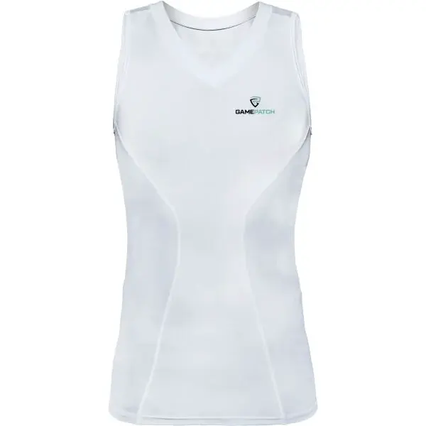 GAMEPATCH COMPRESSION SHIRT Kompresné unisex tričko, biela, veľkosť
