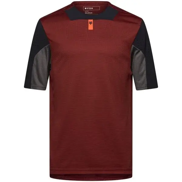 Fox DEFEND SS Pánsky cyklistický dres, vínová, veľkosť