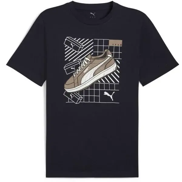 Puma GRAPHIC SNEAKER TEE Pánské triko, tmavě modrá, velikost