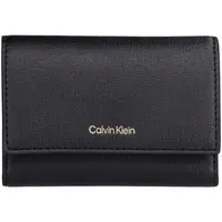 Calvin Klein FOIL LOGO TRIFOLD ZIP Dámská peněženka, černá, velikost