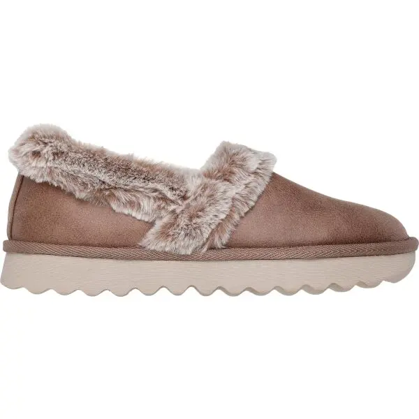 Skechers COZY UP Dámské zateplené pantofle, hnědá, velikost