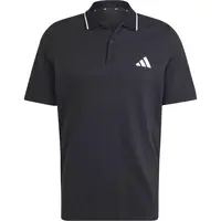 adidas PIQUE POLO Pánské tričko s límečkem, černá, velikost XXXL
