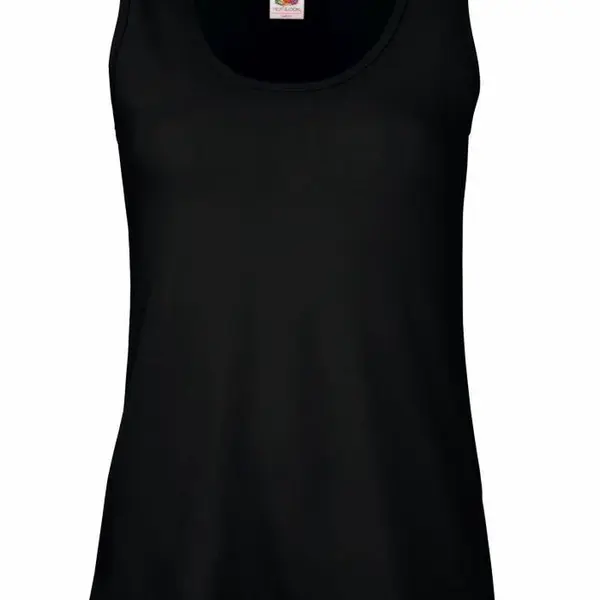 Czarna koszulka damska Valueweight Vest Fruit of the Loom