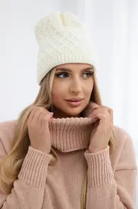 marka niezdefiniowana Fleecová čepice K204 ecru