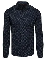 Koszula męska casualowa granatowa w strzałki Dstreet