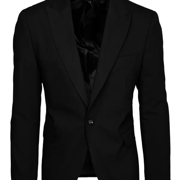 Marynarka męska jednorzędowa czarna Dstreet