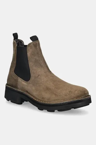 Semišové kotníkové boty Fly London NOLL127FLY pánské, hnědá barva, P211127005