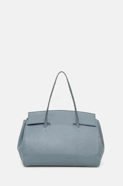 Kožená kabelka Liviana Conti modrá barva, A5WA52