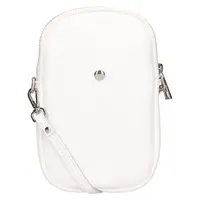 Dámská kožená kabelka na mobil a doklady Italia Monea - bílá