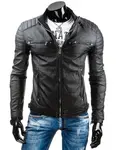 Pánská bunda kožená černá Dstreet