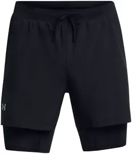UNDER ARMOUR Športové nohavice 'Launch'  čierna / biela