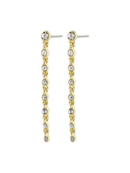 Pilgrim Náušnice 'Imogene'  zlatá / biela