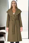 Z6679 DEWBERRY WOMEN'S COAT-KHAKI-1