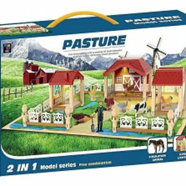 Stavebnice farma – Pasture 2v1 s figurkami zvířat