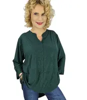 Pri Elegant oversize Brocade tunic shirt with longer back NEVADA