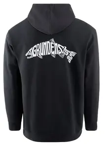 Grundéns mikina eat your words dwr hd hoodie black salmon graphic - xxxl