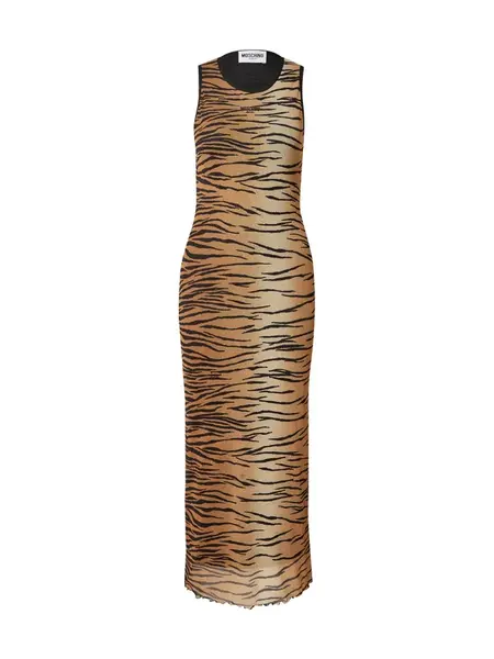 Moschino Jeans Šaty  pueblo / svetlohnedá / čierna