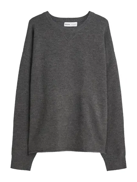 Bershka Sveter  tmavosivá