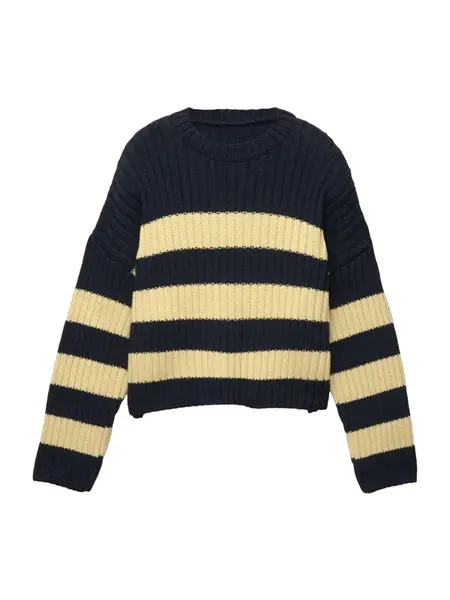 Pull&Bear Sveter  tmavomodrá / svetložltá