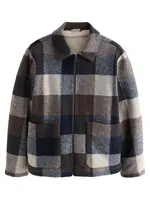 Next Prechodná bunda  námornícka modrá / tmavohnedá / hnedá melírovaná / svetlosivá