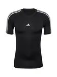 ADIDAS PERFORMANCE Funkčné tričko 'TECHFIT Compression Training 3-Stripes'  čierna