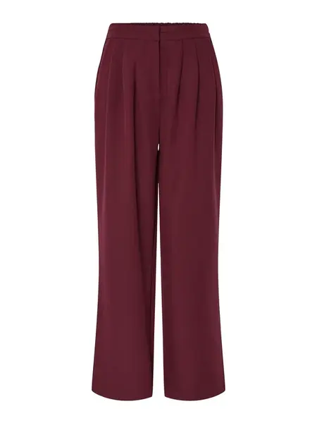 YAS Plisované nohavice 'YASDAKOTA'  rubínová